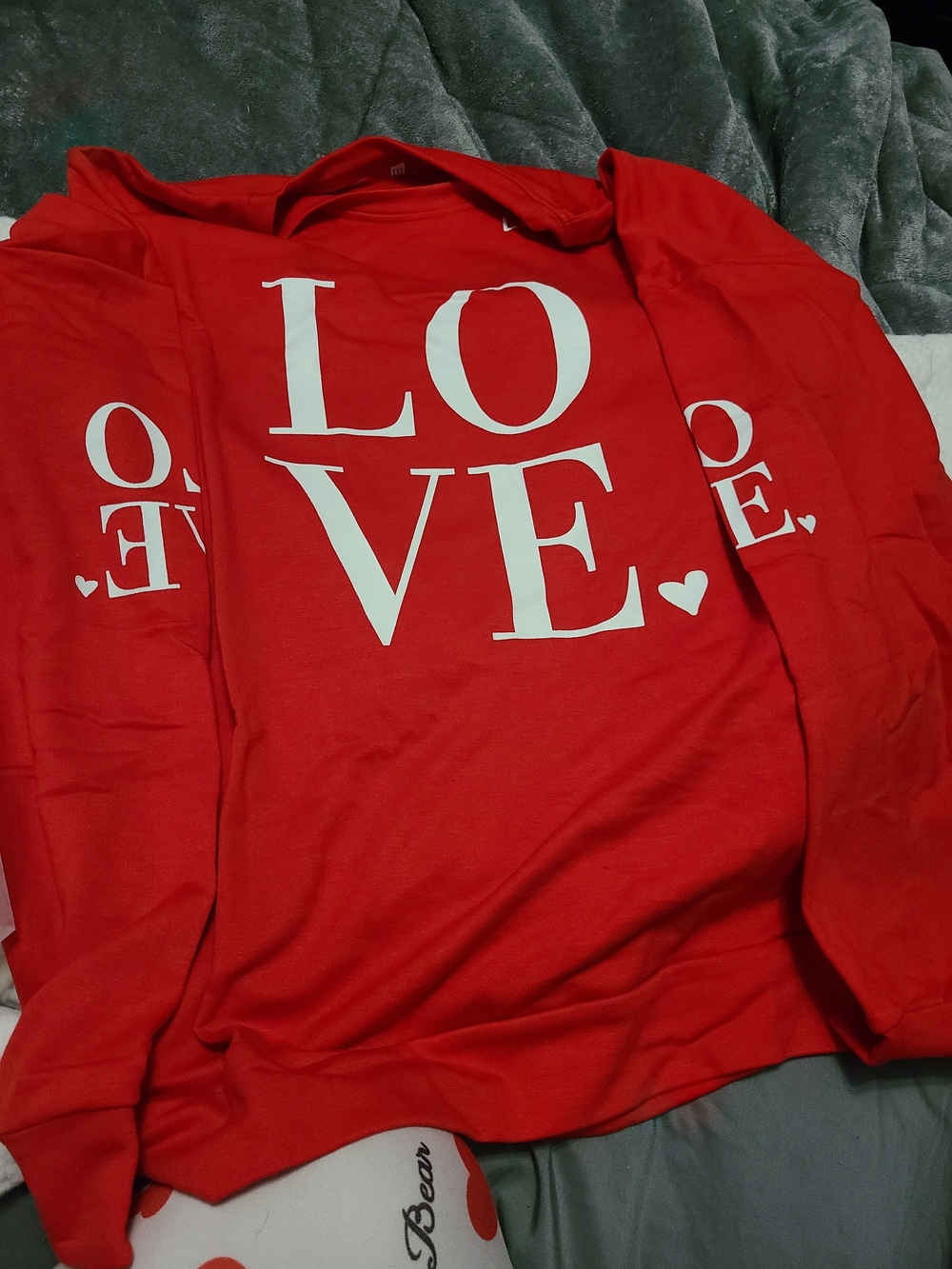 Red "LOVE" Graphic Women's Sweatshirt